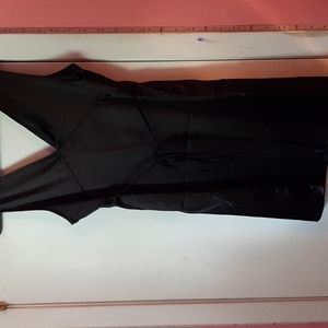 Shein double V neck tie back satin dress